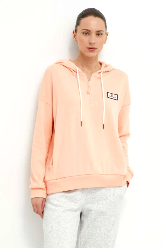 Rip Curl Μπλούζα Rip Curl χρώμα: ροζ, με κουκούλα