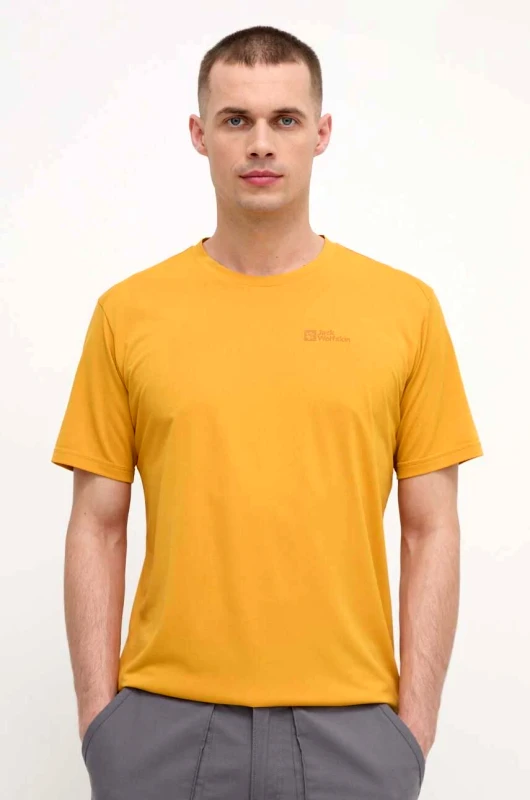 Jack Wolfskin Αθλητικό μπλουζάκι Jack Wolfskin Delgami χρώμα: κίτρινο, 1809811