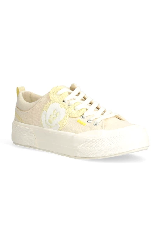 Desigual Πάνινα παπούτσια Desigual X Disney χρώμα: μπεζ, 24SSKA20.1000