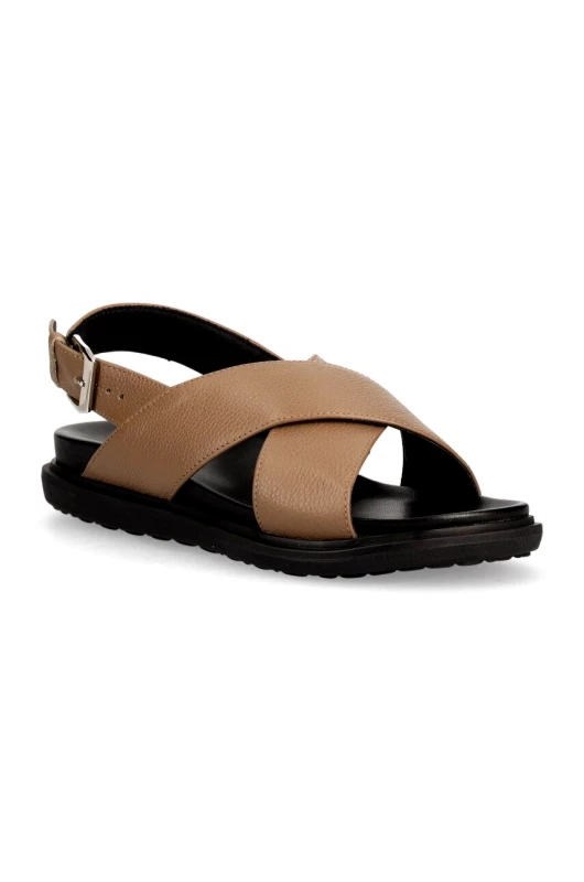 Garment Project Δερμάτινα σανδάλια GARMENT PROJECT Lola Sandal χρώμα: καφέ, GPWF2545