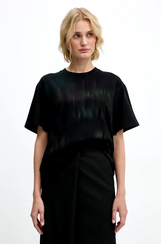 MM6 Maison Margiela Βαμβακερό μπλουζάκι MM6 Maison Margiela γυναικείο, χρώμα: μαύρο, S62GD0193.S23962