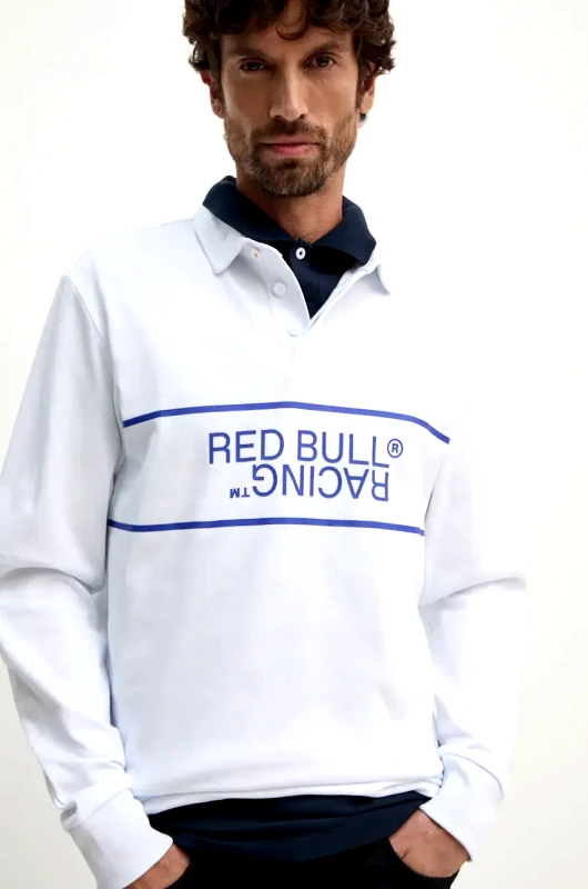 Red Bull Racing x Pepe Jeans Βαμβακερή μπλούζα με μακριά μανίκια Red Bull Racing x Pepe Jeans χρώμα: άσπρο, RM540011
