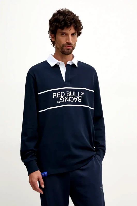 Red Bull Racing x Pepe Jeans Βαμβακερή μπλούζα με μακριά μανίκια Red Bull Racing x Pepe Jeans χρώμα: ναυτικό μπλε, RM540011