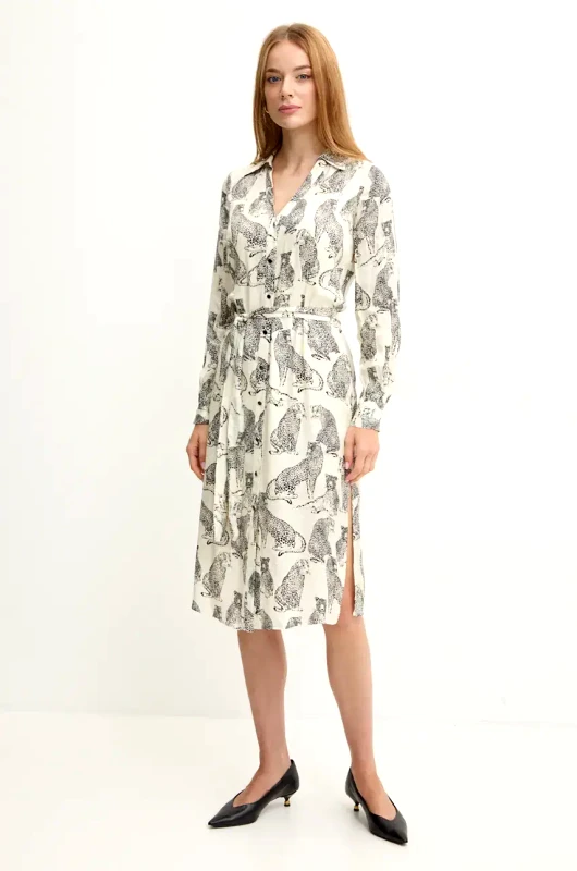 Twinset Φόρεμα Twinset χρώμα: μπεζ, 242TP2232
