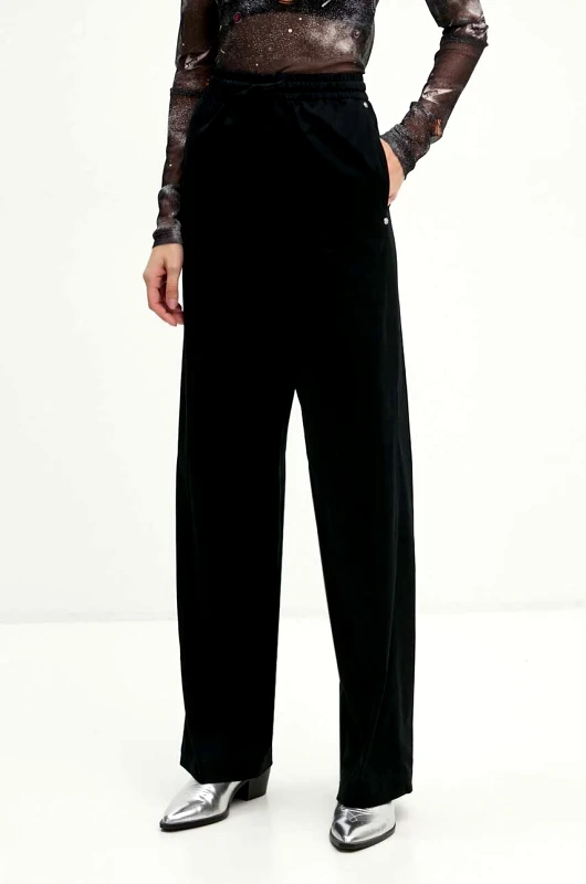Moschino Jeans Παντελόνι Moschino Jeans χρώμα: μαύρο, A0324 8724