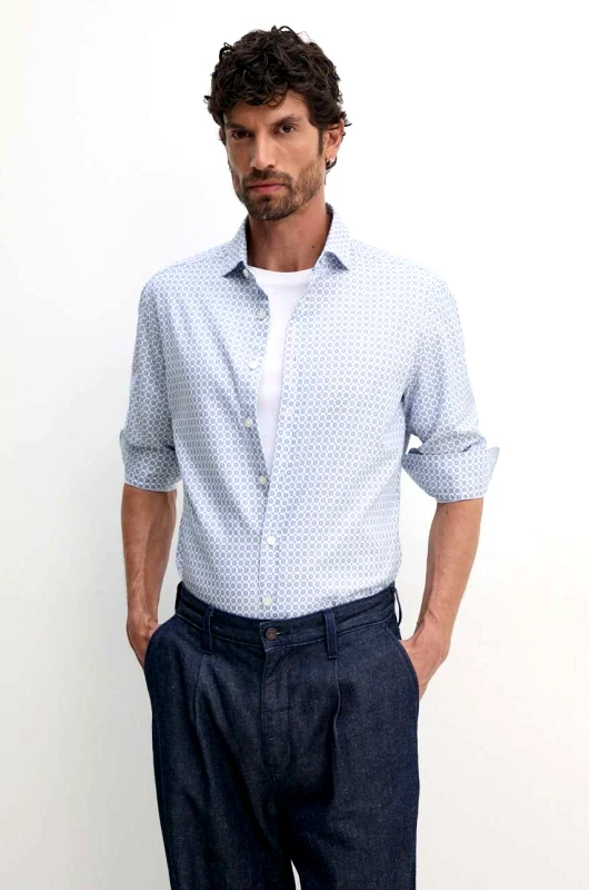 Hackett London Βαμβακερό πουκάμισο Hackett London ανδρικό, HM3010115
