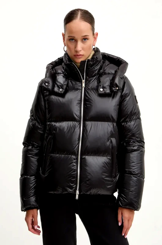 MOOSE KNUCKLES Μπουφάν με επένδυση από πούπουλα MOOSE KNUCKLES Moonstone χρώμα: μαύρο, M34LJ148