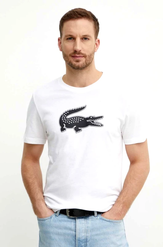 Lacoste Μπλουζάκι Lacoste χρώμα: μπεζ