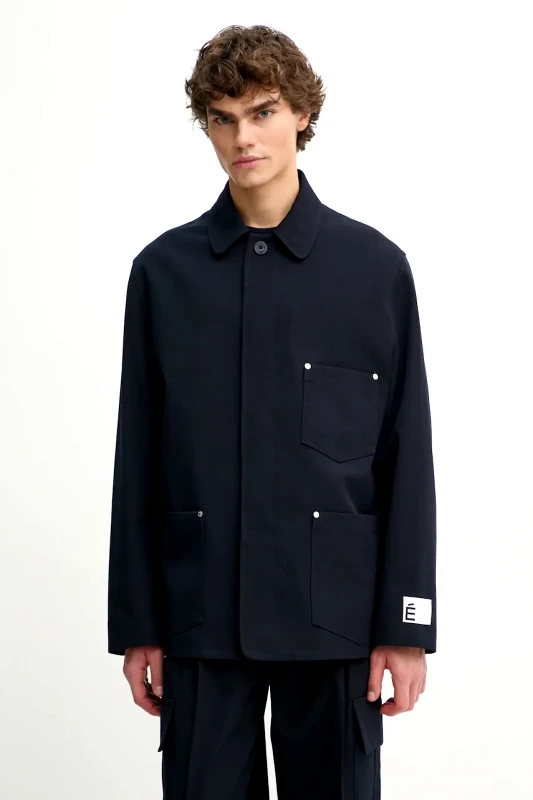 Études Studio Μπουφάν από μίγμα μαλλιού Études Studio χρώμα: ναυτικό μπλε, H24MMOUT721