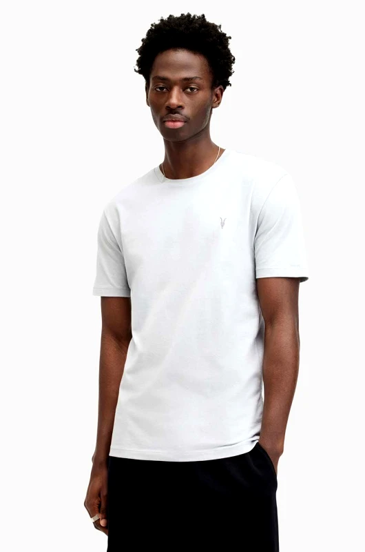 AllSaints Βαμβακερό μπλουζάκι AllSaints BRACE SS CREW ανδρικό, χρώμα: ροζ, MD131G