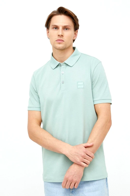 BOSS Orange Πόλο BOSS BOSS CASUAL χρώμα: πράσινο