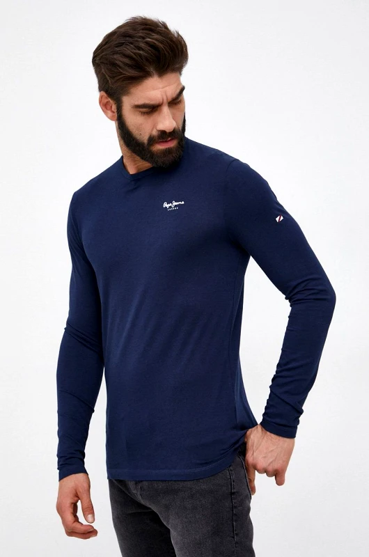 Pepe Jeans Longsleeve Pepe Jeans Original Basic 2 Long N , χρώμα: ναυτικό μπλε
