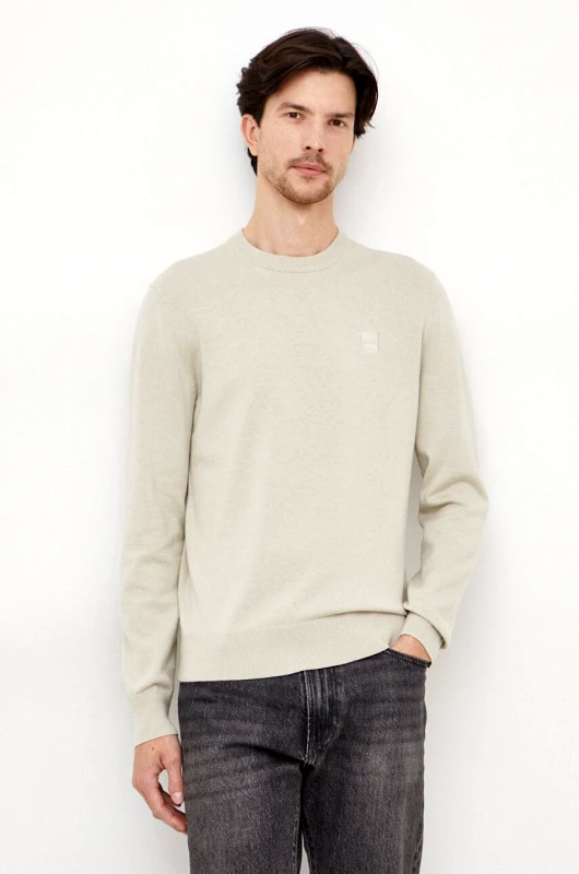 BOSS Orange Πουλόβερ με μείγμα κασμίρ BOSS BOSS CASUAL χρώμα: πράσινο, 50471343