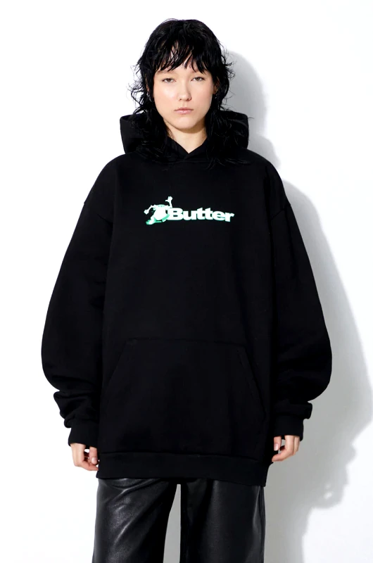 Butter Goods Μπλούζα Butter Goods χρώμα: μαύρο, με κουκούλα, BGQ1241803
