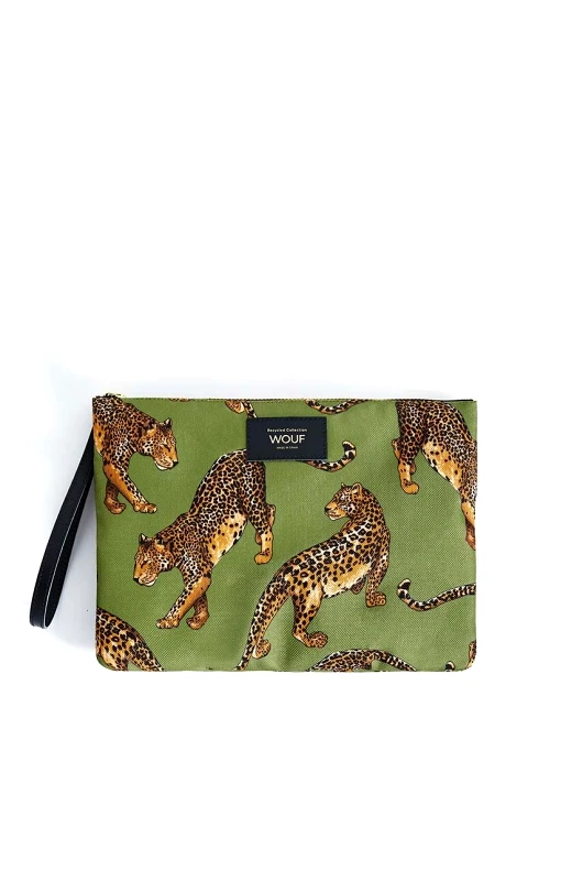 WOUF Τσάντα WOUF Olive Leopard XL