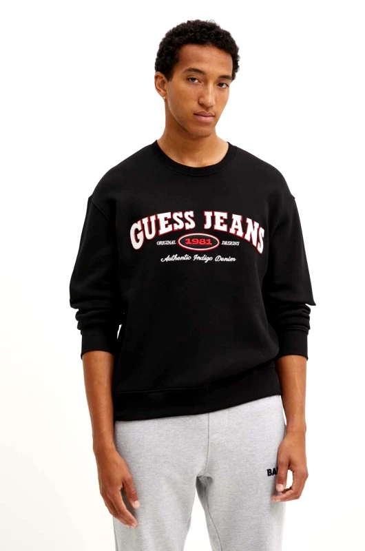 Guess Jeans Μπλούζα Guess Jeans χρώμα: μαύρο, M4YQ20 K9V31