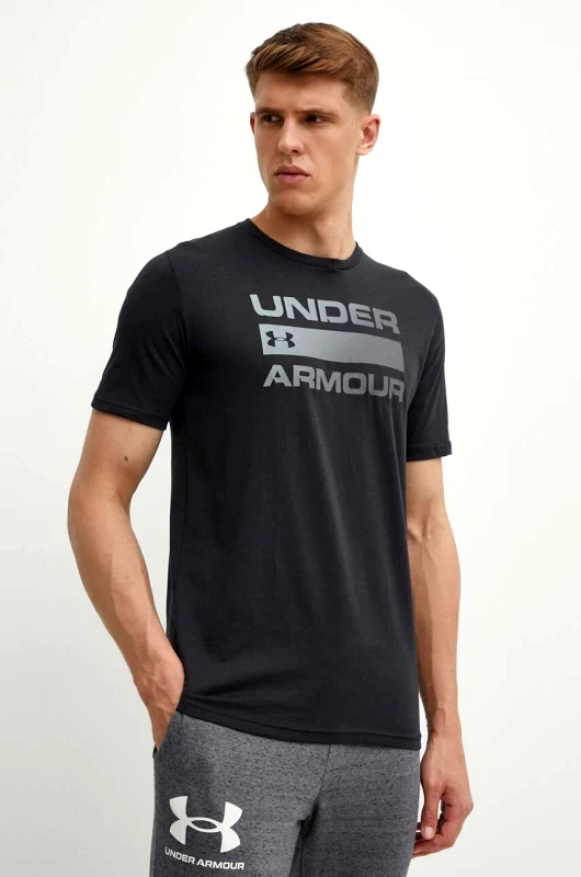 Under Armour Μπλουζάκι προπόνησης Under Armour Team Issue Wordmark χρώμα: μαύρο, 1329582