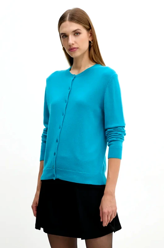 United Colors of Benetton Μάλλινη ζακέτα United Colors of Benetton χρώμα: τιρκουάζ