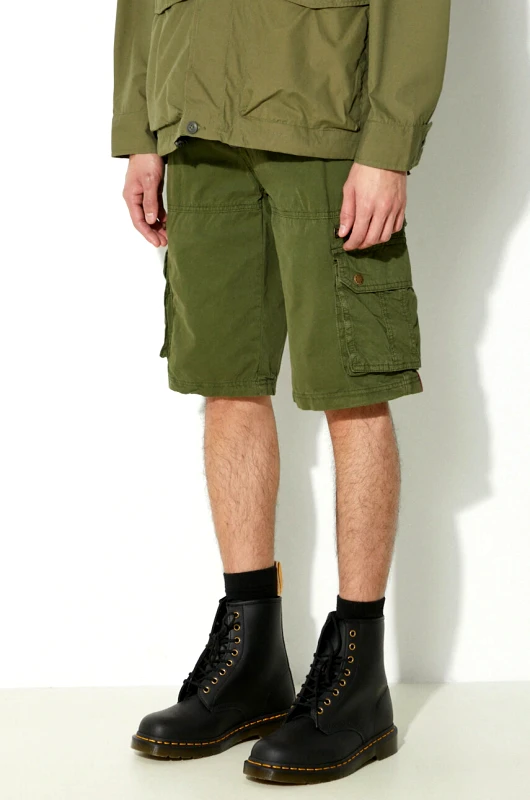 Alpha Industries Βαμβακερό σορτσάκι Alpha Industries χρώμα: πράσινο, 136250