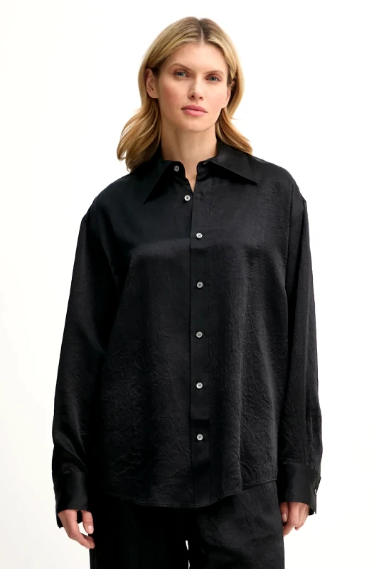 Filippa K Πουκάμισο Filippa K χρώμα: μαύρο, 31327