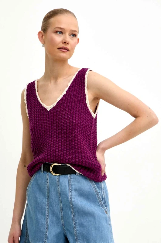 Weekend Max Mara Γιλέκο Weekend Max Mara χρώμα: μοβ, 2415361013600