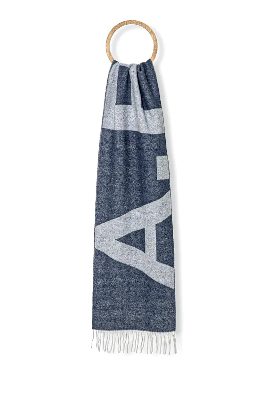 A.P.C. Μάλλινο κασκόλ A.P.C. χρώμα: μπλε