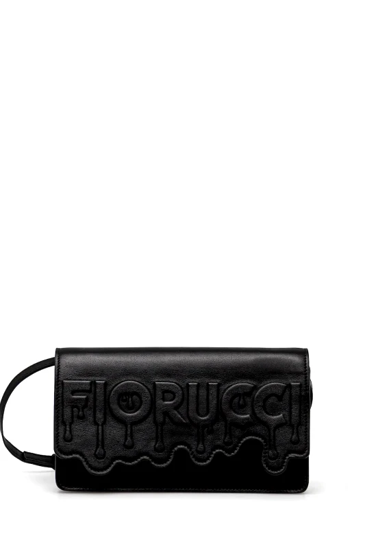 Fiorucci Δερμάτινη τσάντα Fiorucci Melted Bag χρώμα: μαύρο, U01FPABA208LE01BK01