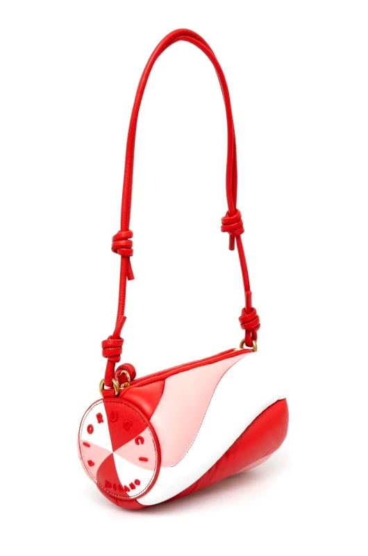 Fiorucci Δερμάτινη τσάντα Fiorucci Tricolor Leather Mini Mella Bag χρώμα: κόκκινο, U01FPABA002LE04MU01