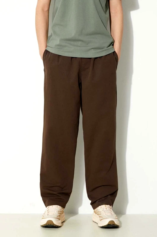 Icecream Βαμβακερό παντελόνι ICECREAM Skate Pant χρώμα: καφέ, IC24109