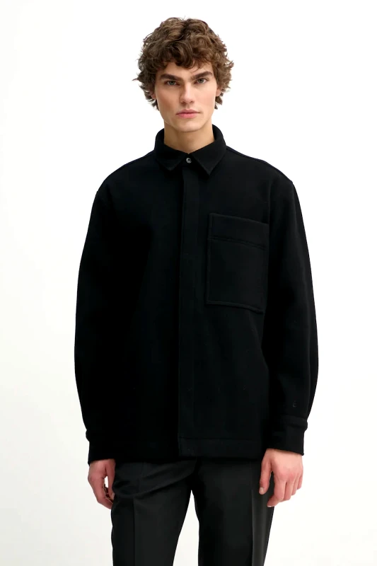 Études Studio Μάλλινο μπουφάν Études Studio χρώμα: μαύρο, H24MMOUT371