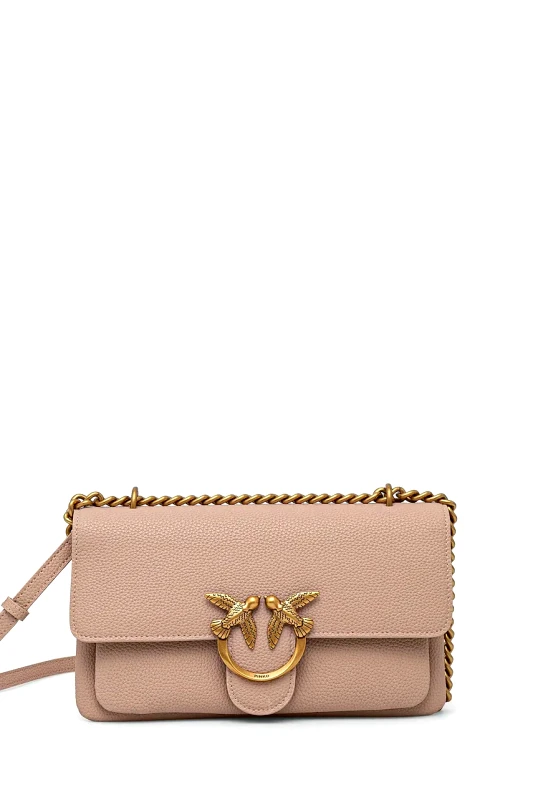 Pinko Δερμάτινη τσάντα Pinko χρώμα: ροζ, 104528 A29Q