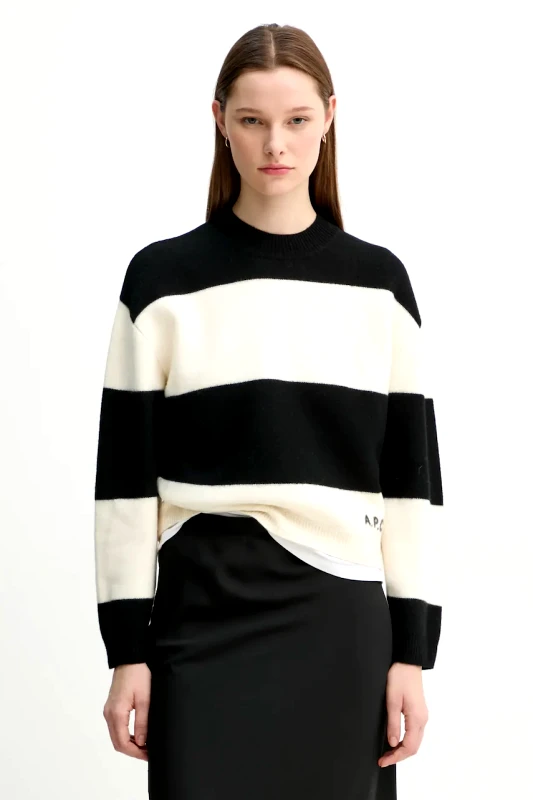 A.P.C. Μάλλινο πουλόβερ A.P.C. pull penny γυναικείο, χρώμα: μαύρο, WVBDL.F23370