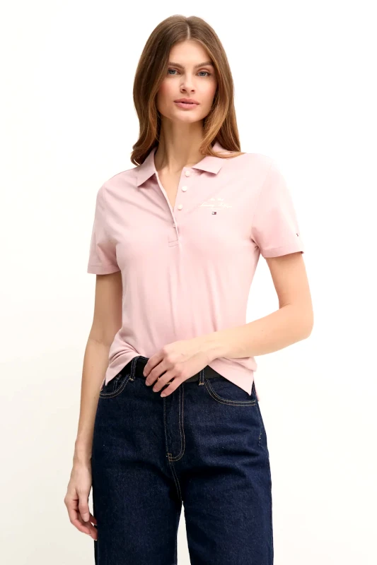 Tommy Hilfiger Πόλο Tommy Hilfiger χρώμα: ροζ, WW0WW43930