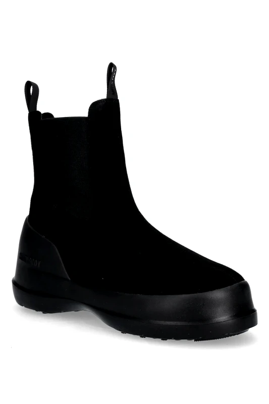Moon Boot Μπότες χιονιού σουέτ Moon Boot MB LUNA CHELSEA SUEDE χρώμα: μαύρο, 80D2480050 N001
