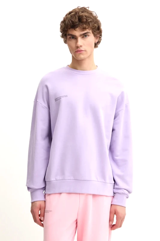 PANGAIA Βαμβακερή μπλούζα Pangaia χρώμα: μοβ