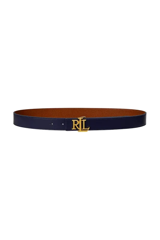 Lauren Ralph Lauren Δερμάτινη ζώνη Lauren Ralph Lauren χρώμα: μπλε, 412959137