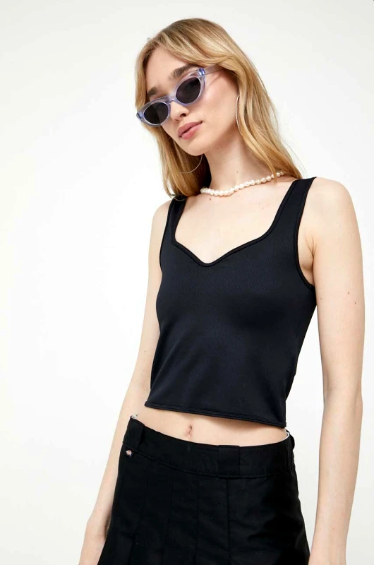 Abercrombie & Fitch Top Abercrombie & Fitch χρώμα: μαύρο