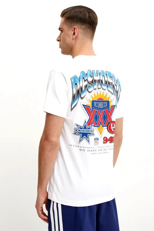 DC Βαμβακερό μπλουζάκι DC Go Home ανδρικό, χρώμα: άσπρο, ADYZT05429