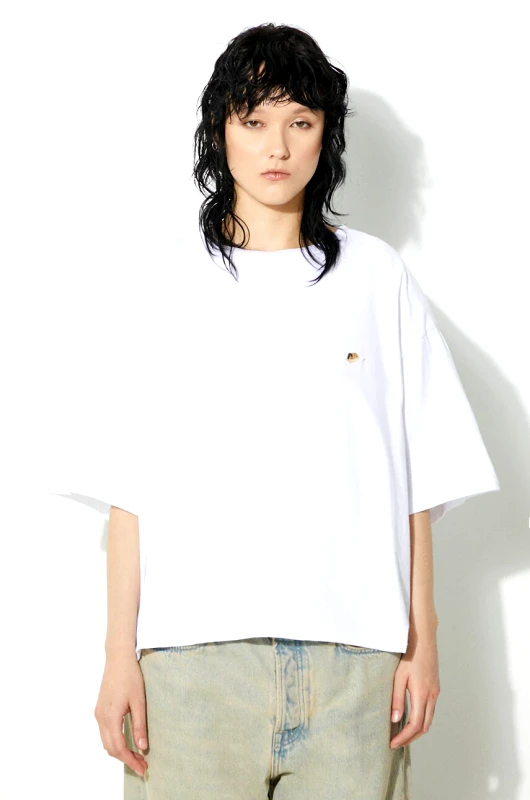 Fiorucci Βαμβακερό μπλουζάκι Fiorucci Angel Patch Padded T-Shirt χρώμα: άσπρο, M01FPTSH105CJ01WH01