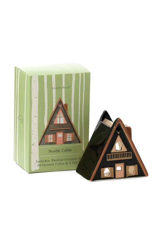 Paddywax Κεραμικό σπιτάκι για θυμιατά Paddywax Nordic Cabin χρώμα: πολύχρωμο