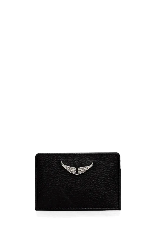 Zadig&Voltaire Δερμάτινη θήκη για κάρτες ZADIG&VOLTAIRE χρώμα: μαύρο, LWSG00001