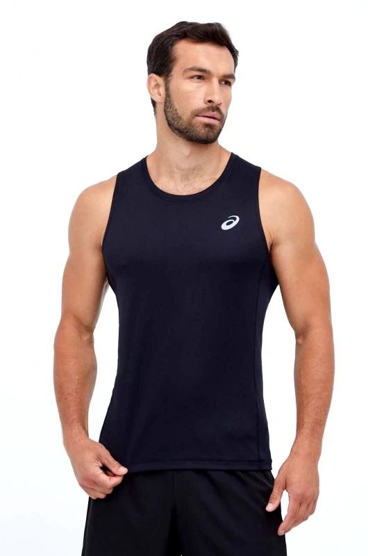 Asics Μπλουζάκι για τρέξιμο Asics Core χρώμα: μαύρο