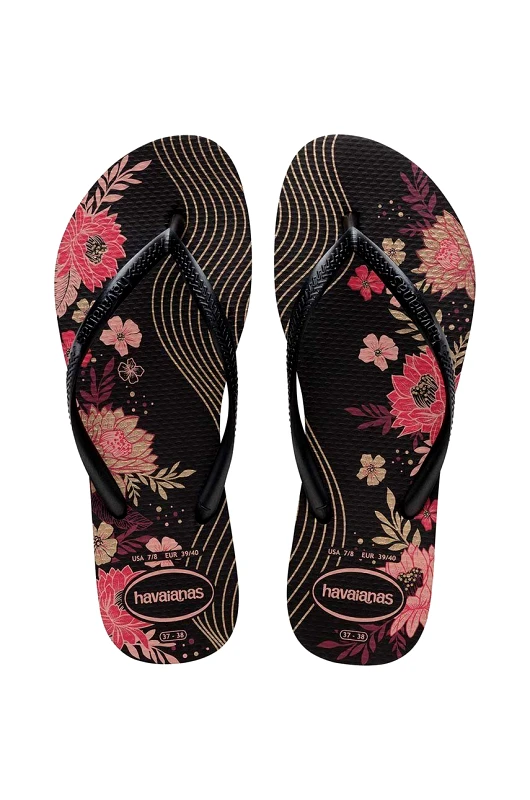 Havaianas Σαγιονάρες Havaianas SLIM ORGANIC χρώμα: μαύρο, 4132823.7892