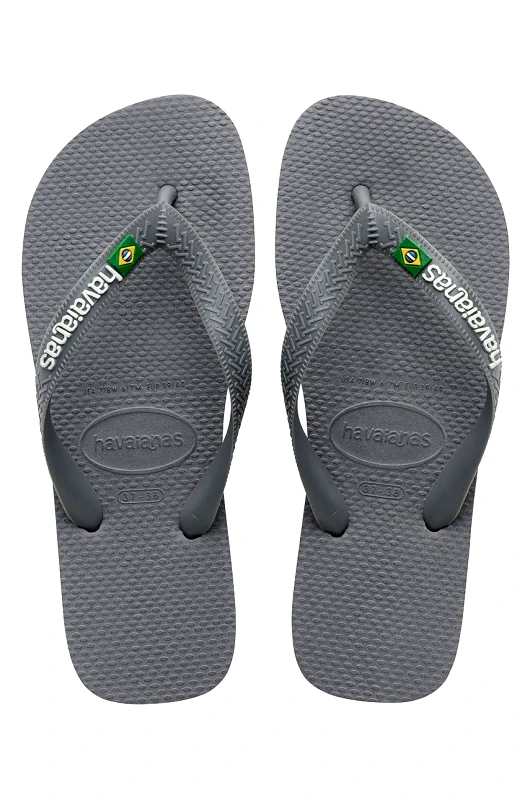 Havaianas Σαγιονάρες Havaianas BRASIL LOGO χρώμα: γκρι 41108505002