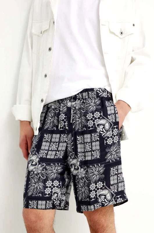 The Kooples Σορτς The Kooples χρώμα: ναυτικό μπλε, HSHO28059K