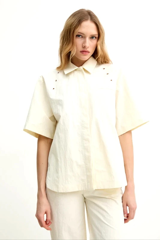 Aeron Πουκάμισο AERON ADIRA χρώμα: μπεζ, SH185537