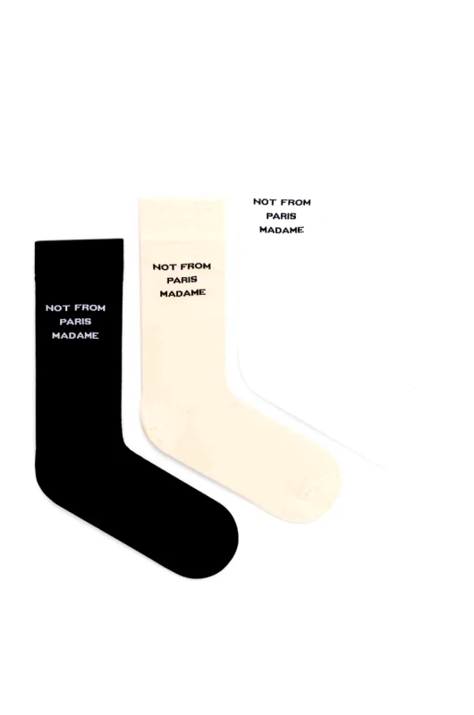 Drôle de Monsieur Βαμβακερές κάλτσες Drôle de Monsieur Le Pack de Chaussettes Slogan 3-pack PERM-SK101-CO024-MC