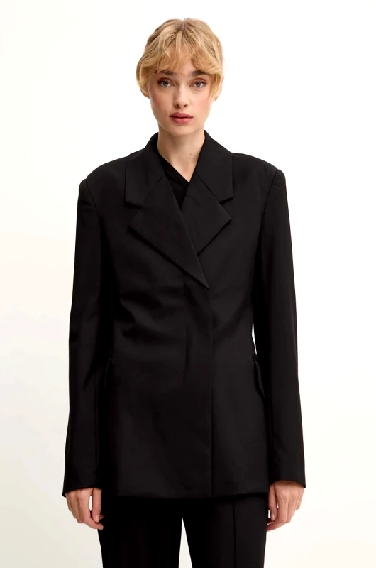 Remain Μπλέιζερ με μίγμα μαλλιού Remain Fitted Blazer χρώμα: μαύρο, 501915100