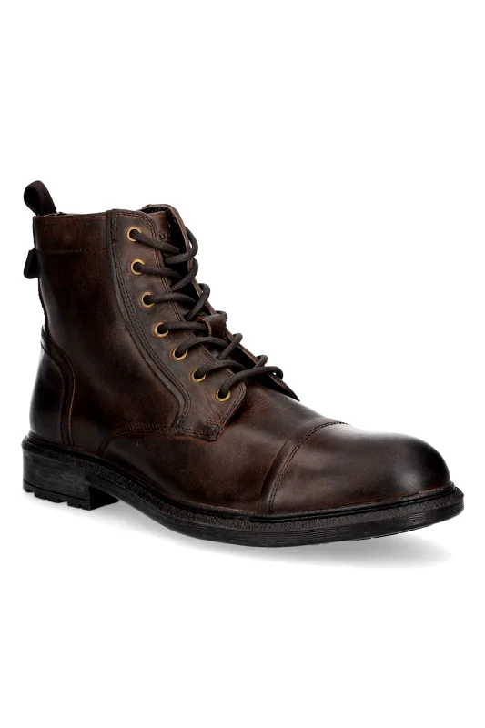 Jeep Δερμάτινα παπούτσια Jeep WOODLAND BOOT χρώμα: καφέ, JM42040A