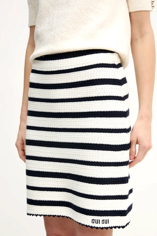 OUI Βαμβακερή φούστα OUI χρώμα: άσπρο, 91834